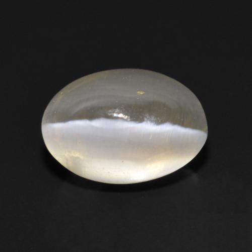 1.17カラットの天然非常に薄い灰色Sillimanite Cat's Eye（7×4.9 mm・オーバルカット）