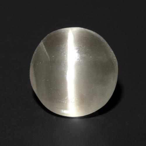 1.06カラットの天然非常に薄い灰色Sillimanite Cat's Eye（6.16 mm・ラウンドカット）