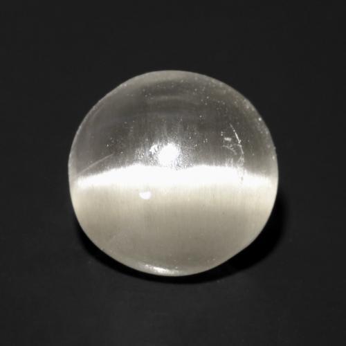 1.06カラットの天然非常に薄い灰色Sillimanite Cat's Eye（6.16 mm・ラウンドカット）