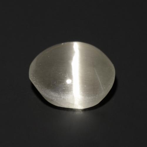 1.06カラットの天然非常に薄い灰色Sillimanite Cat's Eye（6.16 mm・ラウンドカット）