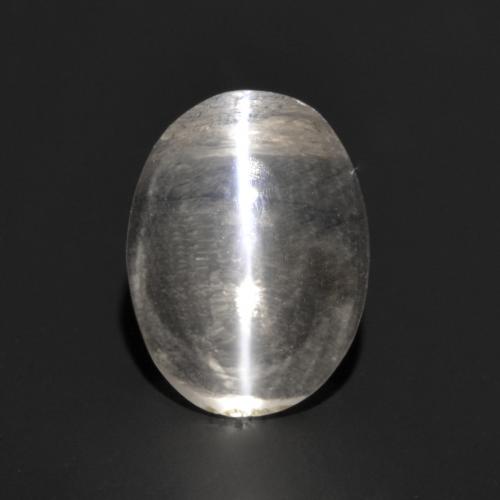 1.03カラットの天然非常に薄い灰色Sillimanite Cat's Eye（7.4×5.5 mm・オーバルカット）