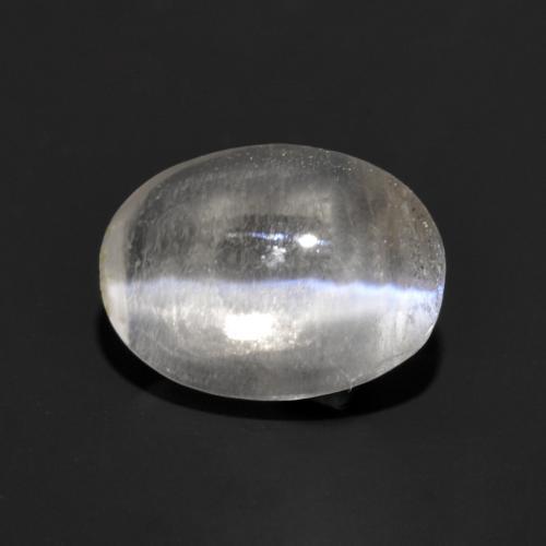 1.03カラットの天然非常に薄い灰色Sillimanite Cat's Eye（7.4×5.5 mm・オーバルカット）