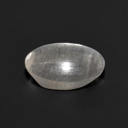1.03カラットの天然非常に薄い灰色Sillimanite Cat's Eye（7.4×5.5 mm・オーバルカット）