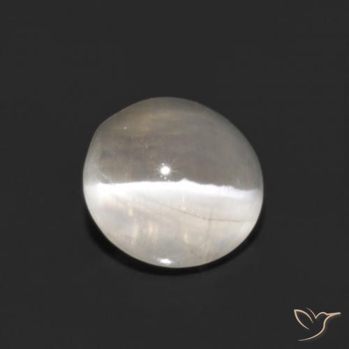 1.33ct 天然 ウォームホワイト シリマナイトキャッツアイ, 楕円形, 透明