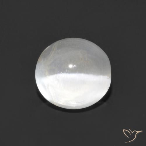 1.48ct 天然 クリアホワイト シリマナイトキャッツアイ, 楕円形, 透明