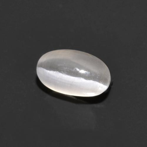 0.76カラットの天然非常に薄い灰色Sillimanite Cat's Eye（6.1×3.6 mm・オーバルカット）