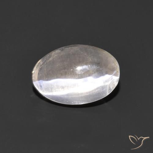 1.29ct 天然 非常に薄い灰色 シリマナイトキャッツアイ, 楕円形, 透明