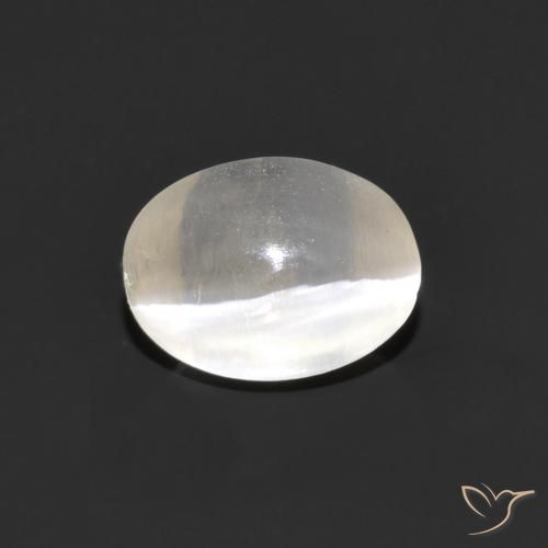 1.41ct 天然 非常に薄い灰色 シリマナイトキャッツアイ, 楕円形, 透明