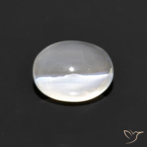 1.30ct 天然 非常に薄い灰色 シリマナイトキャッツアイ, 楕円形, 透明