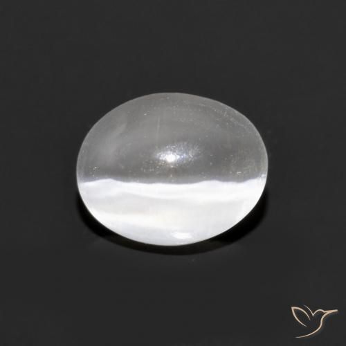 1.07ct 天然 非常に薄い灰色 シリマナイトキャッツアイ, 楕円形, 透明