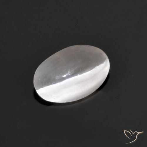 0.99ct 天然 非常に薄い灰色 シリマナイトキャッツアイ, 楕円形, 透明