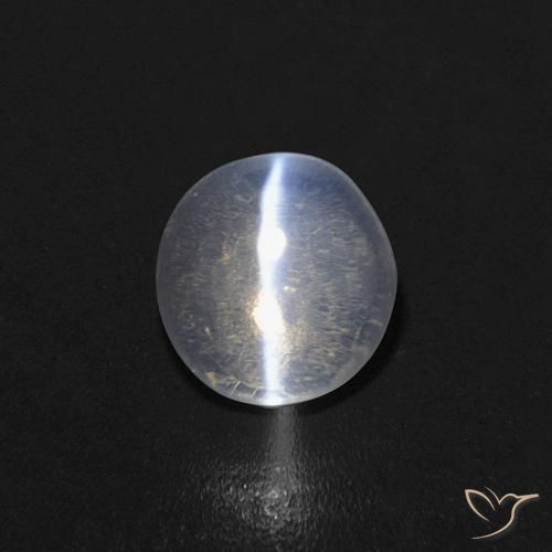 0.85ct 天然 クリア シリマナイトキャッツアイ, 楕円形, 透明