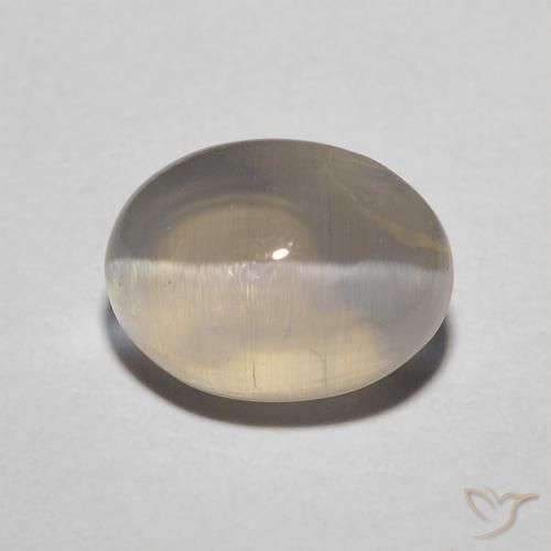 1.72ct 天然 ライトイエロー シリマナイトキャッツアイ, 楕円形, 半透明