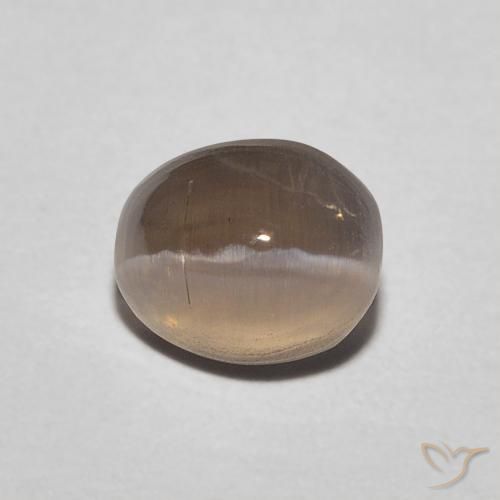 0.89ct 天然 ミディアムブラウン シリマナイトキャッツアイ, 楕円形, 半透明