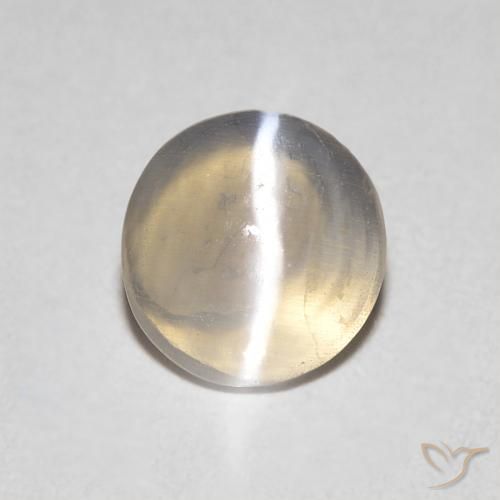 0.79ct 天然 薄いトルティーヤブラウン シリマナイトキャッツアイ, 楕円形, 透明