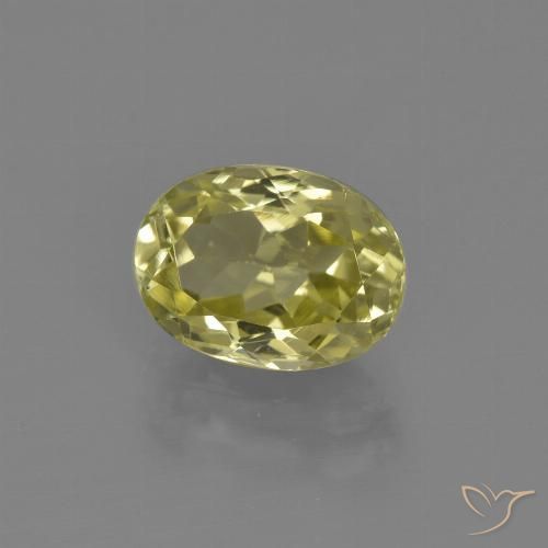 2.30ct 天然 薄いゴールデンイエロー シリマナイト, 楕円形, VVS-VS