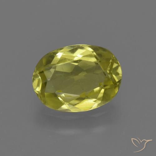 1.13ct 天然 パイナップルイエロー シリマナイト, 楕円形, VVS-VS