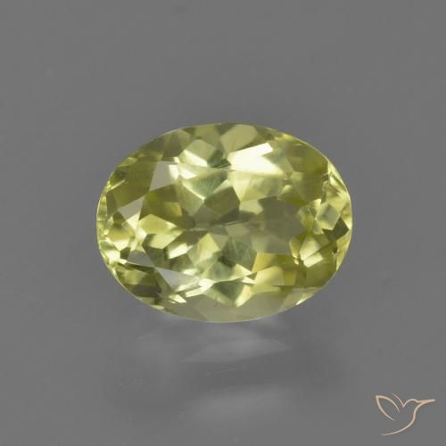 1.24ct 天然 ミディアムイエロー シリマナイト, 楕円形, VS