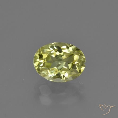 1.58ct 天然 グリーンイエロー シリマナイト, 楕円形, VS