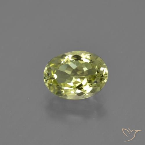 1.40ct 天然 イエローグリーン シリマナイト, 楕円形, VS