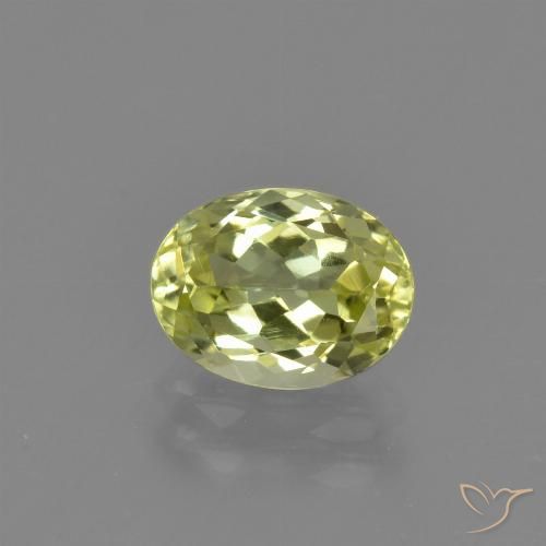 1.55ct 天然 イエローグリーン シリマナイト, 楕円形, VVS