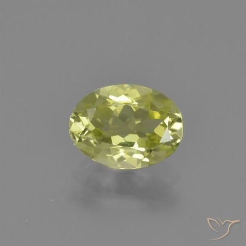 1.13ct 天然 ライトイエロー シリマナイト, 楕円形, VVS-VS