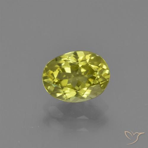 1.37ct 天然 ミディアムイエロー シリマナイト, 楕円形, VS