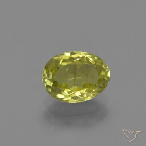 1.33ct 天然 ミディアムイエロー シリマナイト, 楕円形, VS