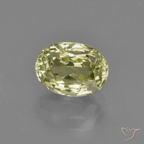 1.69ct 天然 ミディアムイエロー シリマナイト, 楕円形, VVS-VS