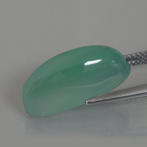 16.32カラットの天然ライトブルーグリーンスミソナイト、マーキス、半透明