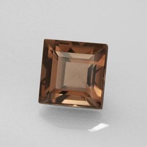 1.23カラットの天然スモーキーブラウンスモーキークォーツ（6.2×6.2 mm・四角）