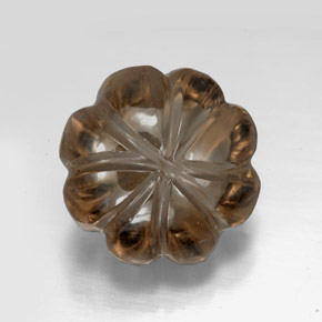 10.74カラットの天然スモーキーブラウンスモーキークォーツ、透明、透明/半透明