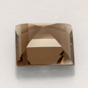 3.95カラットの天然スモーキーブラウンスモーキークォーツ（10.1×10 mm・四角）
