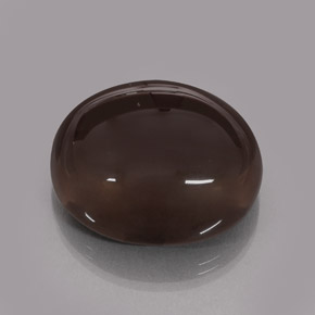 68.97カラットの天然スモーキーブラウンスモーキークォーツ（28.1×23.7 mm・透明）