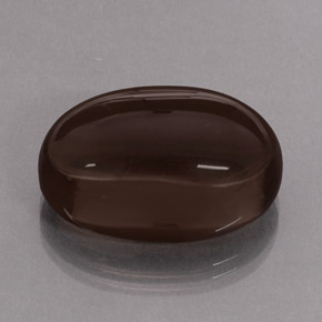 31.15カラットの天然スモーキーブラウンスモーキークォーツ（23.7×15.8 mm・透明）