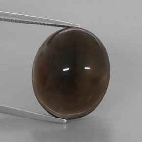 32.19カラットの天然スモーキーブラウンスモーキークォーツ（29.1×17.7 mm・透明）