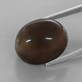 32.19カラットの天然スモーキーブラウンスモーキークォーツ（29.1×17.7 mm・透明）