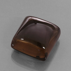 44.13カラットの天然スモーキーブラウンスモーキークォーツ（19×18.9 mm・透明）