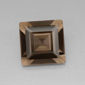 3.88カラットの天然スモーキーブラウンスモーキークォーツ（10.2×10.1 mm・四角）