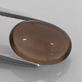 3.52カラットの天然スモーキーブラウンスモーキークォーツ（11.6×8.1 mm・オーバルカット）