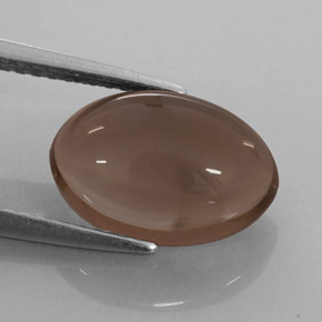 3.67カラットの天然スモーキーブラウンスモーキークォーツ（12×8.2 mm・オーバルカット）