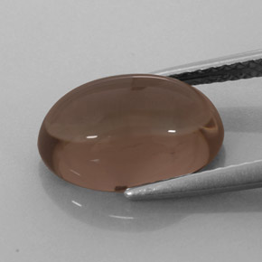 3.67カラットの天然スモーキーブラウンスモーキークォーツ（12×8.2 mm・オーバルカット）