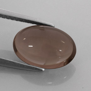 3.17カラットの天然スモーキーブラウンスモーキークォーツ（11.8×8.2 mm・オーバルカット）