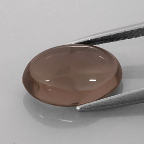 3.17カラットの天然スモーキーブラウンスモーキークォーツ（11.8×8.2 mm・オーバルカット）