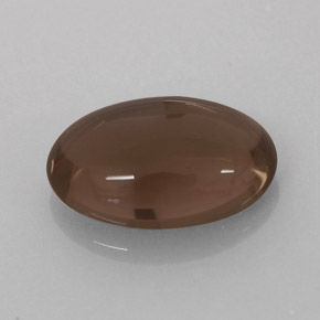 3.08カラットの天然スモーキーブラウンスモーキークォーツ（12.1×8.1 mm・オーバルカット）
