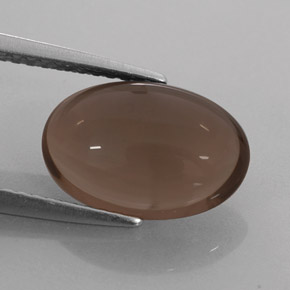 3.08カラットの天然スモーキーブラウンスモーキークォーツ（12.1×8.1 mm・オーバルカット）