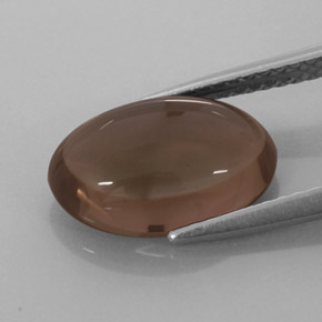 3.08カラットの天然スモーキーブラウンスモーキークォーツ（12.1×8.1 mm・オーバルカット）
