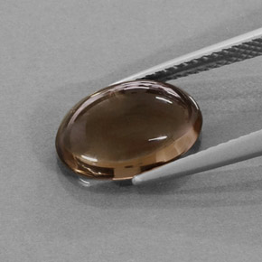 3.28カラットの天然スモーキーブラウンスモーキークォーツ（12×8.1 mm・オーバルカット）