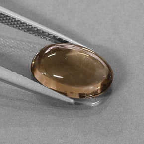 3.17カラットの天然スモーキーブラウンスモーキークォーツ（11.8×8 mm・オーバルカット）