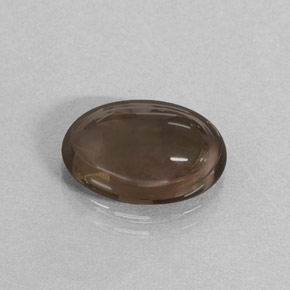 3.47カラットの天然スモーキーブラウンスモーキークォーツ（11.9×8.2 mm・オーバルカット）